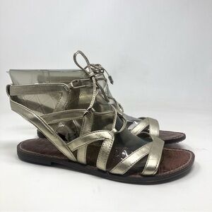 3 for $25 Sam Edelman Gold Leather Gladiator Sandals